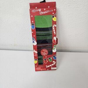 Funky Socks Green and Black Christmas Socks New